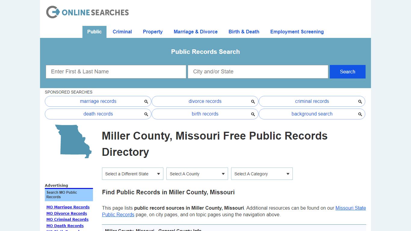 Miller County, Missouri Public Records Directory